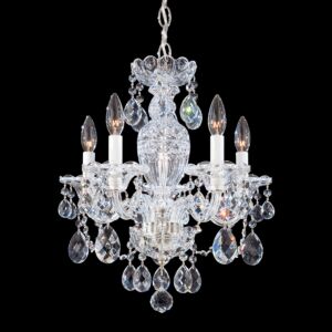 Sterling Five Light Chandelier in Silver by Schonbek