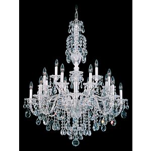 Sterling 20 Light Chandelier in Silver by Schonbek