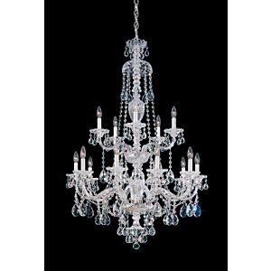 Sterling 15 Light Chandelier in Silver by Schonbek