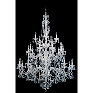 Sterling 25 Light Chandelier in Silver by Schonbek