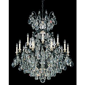 Renaissance 16 Light Chandelier in Antique Silver by Schonbek