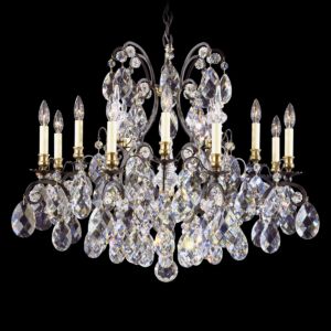 Renaissance 13 Light Chandelier in Antique Silver by Schonbek