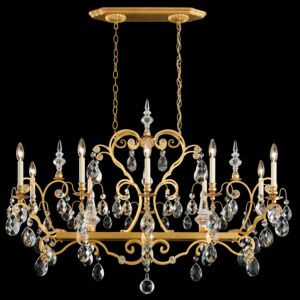 Renaissance 12 Light Chandelier in Etruscan Gold by Schonbek