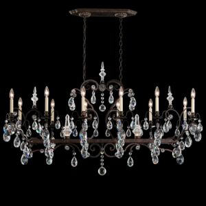 Renaissance 14 Light Chandelier in Black by Schonbek