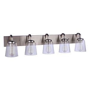 Elsa 5-Light Bathroom Vanity Light in Brushed Polished Nickel