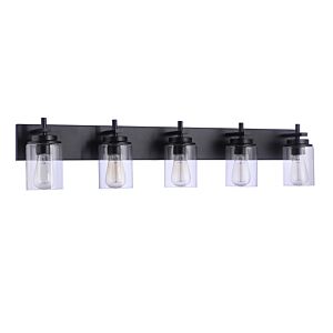 Reeves 5-Light Bathroom Vanity Light in Flat Black