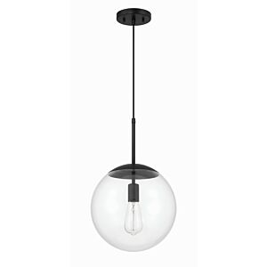 Gaze 1-Light Pendant in Flat Black