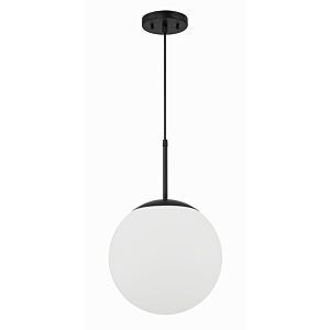 Gaze 1-Light Pendant in Flat Black