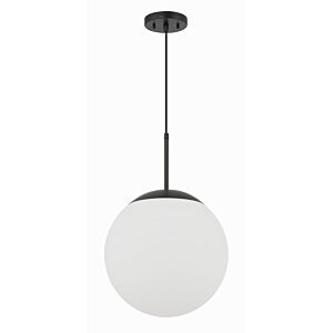 Gaze 1-Light Pendant in Flat Black