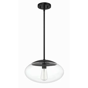 Gaze 1-Light Pendant in Flat Black