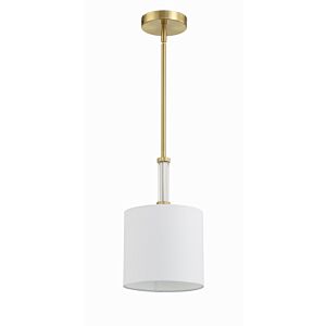 Fortuna 1-Light Mini Pendant in Satin Brass