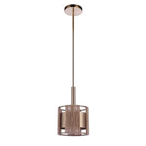 Kensey 1-Light Mini Pendant in Satin Brass