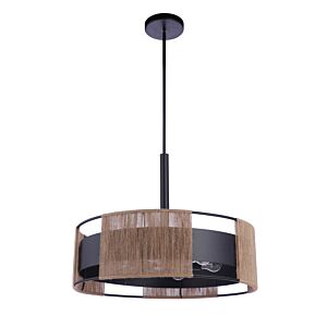 Kensey 6-Light Pendant in Flat Black