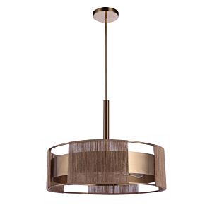 Kensey 6-Light Pendant in Satin Brass