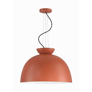 Ventura Dome One Light Pendant in Baked Clay by Craftmade