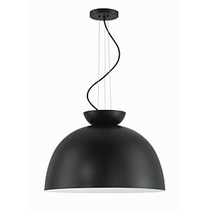 Ventura Dome 1-Light Pendant in Flat Black