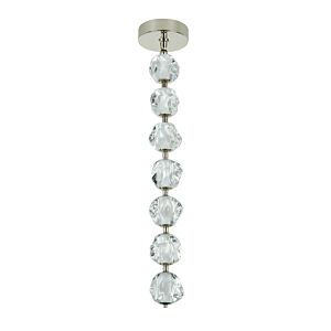 Jackie 1-Light LED Pendant in Polished Nickel