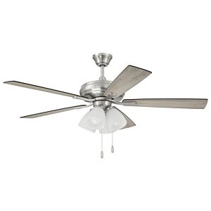 Eos Frost 4-Light 52" Hanging Ceiling Fan in Brushed Polished Nickel