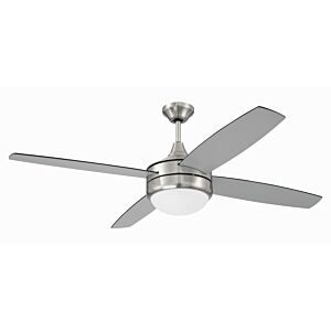 Phaze II 4- Blade 2-Light 52" Hanging Ceiling Fan in Brushed Polished Nickel