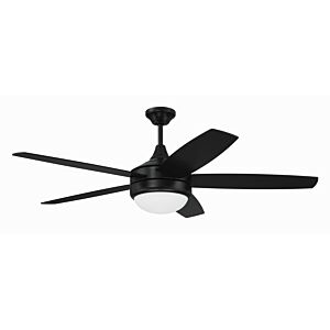 Phaze II 5  Blade 52"Ceiling Fan in Flat Black by Craftmade