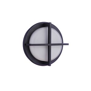 Bulkhead Round 1-Light Outdoor Bulkhead in Textured Black