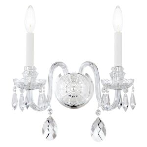 Hamilton Nouveau Two Light Wall Sconce in Silver by Schonbek