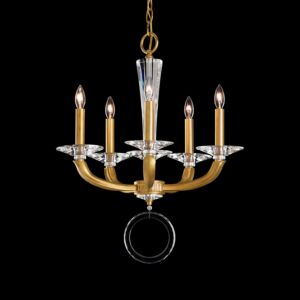 Emilea Five Light Chandelier in Etruscan Gold by Schonbek