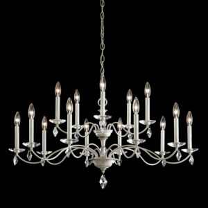 Modique 15 Light Chandelier in White by Schonbek