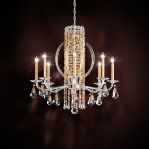 Siena Eight Light Chandelier in White by Schonbek