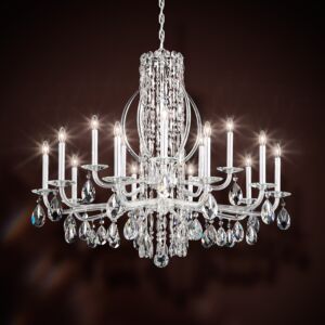 Siena 15 Light Chandelier in White by Schonbek