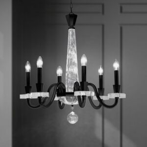 Amadeus Six Light Chandelier in Heirloom Bronze by Schonbek