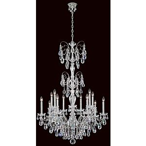 Sonatina 14 Light Chandelier in Antique Silver by Schonbek