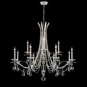 Vesca 12 Light Chandelier in White by Schonbek