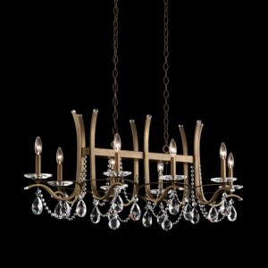 Vesca Eight Light Chandelier in White by Schonbek