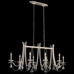 Vesca Eight Light Chandelier in Ferro Black by Schonbek