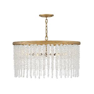 Rubina 6-Light LED Convertible Chandelier in Burnished Gold