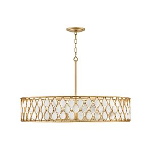 Estie 8-Light LED Chandelier in Piastra Gold