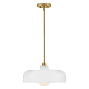 Maisie 1-Light LED Pendant in Lacquered Brass