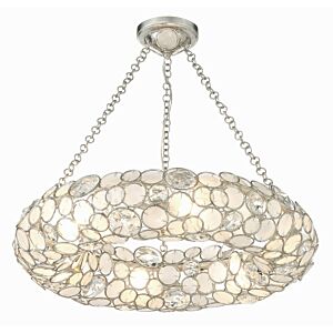 Palla Six Light Chandelier in Antique Silver by Crystorama