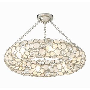 Palla 6-Light Semi-Flush Mount in Antique Silver