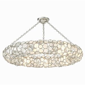 Palla 8-Light Semi-Flush Mount in Antique Silver