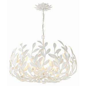 Broche 6-Light Chandelier in Matte White