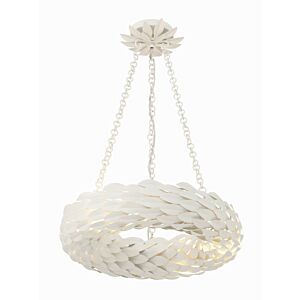 Broche 6-Light LED Chandelier in Matte White