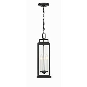 Aspen Four Light Outdoor Pendant in Matte Black by Crystorama