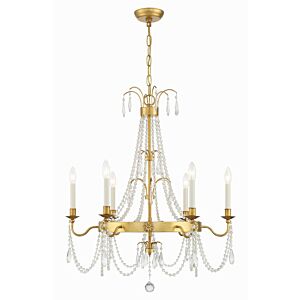 Maizey 6-Light Chandelier in Antique Gold