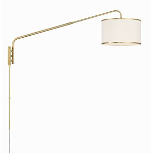 Mallory 1-Light Task Sconce in Soft Brass