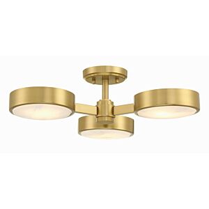 Orson 3-Light Semi-Flush Mount in Modern Gold