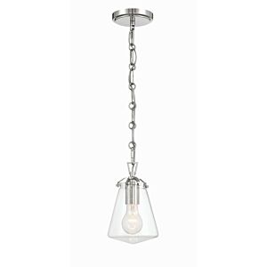 Voss One Light Mini Pendant in Polished Nickel by Crystorama