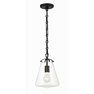 Voss One Light Mini Pendant in Matte Black by Crystorama