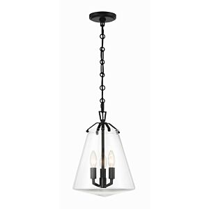 Voss 3-Light Mini Chandelier in Matte Black